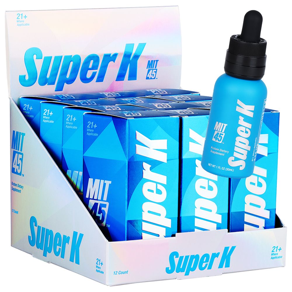 12CT DISPLAY - MIT45 Super K Kratom Shot - 150mg / 30ml