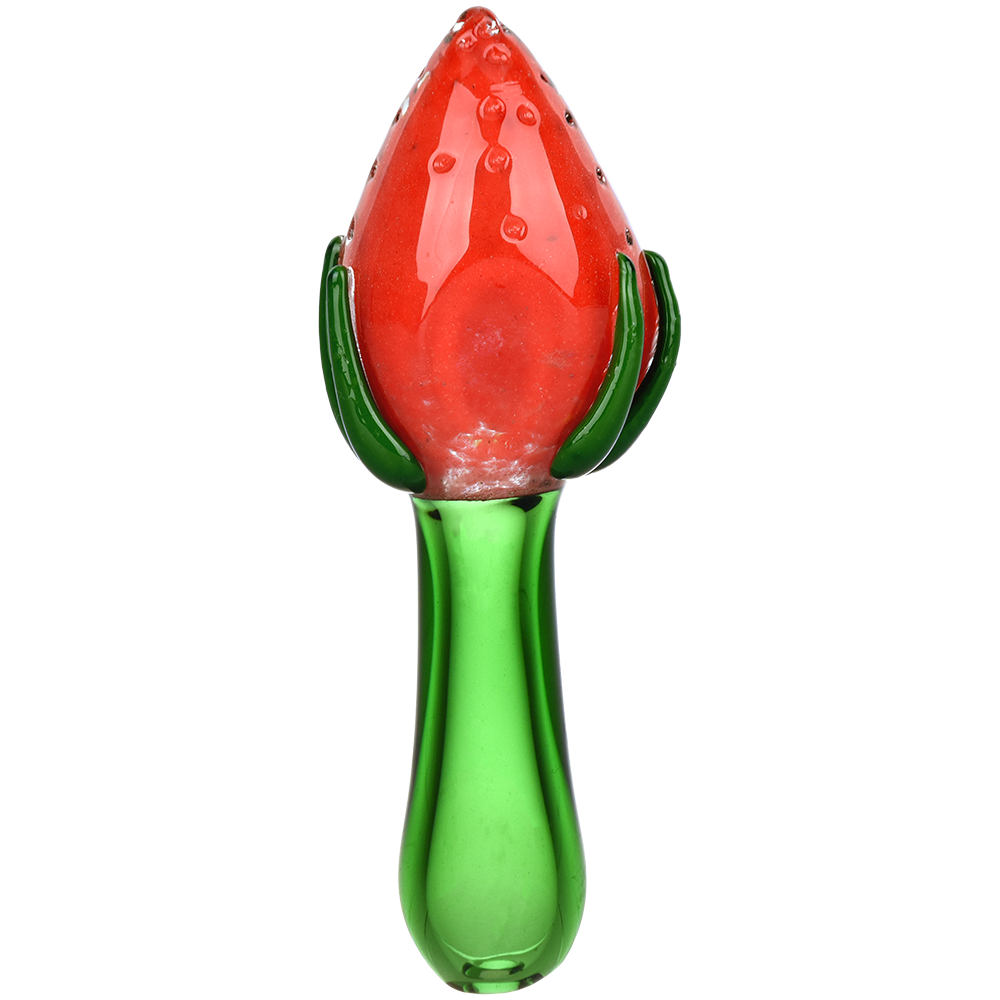 Strawberry Remedy Glass Hand Pipe - 5"