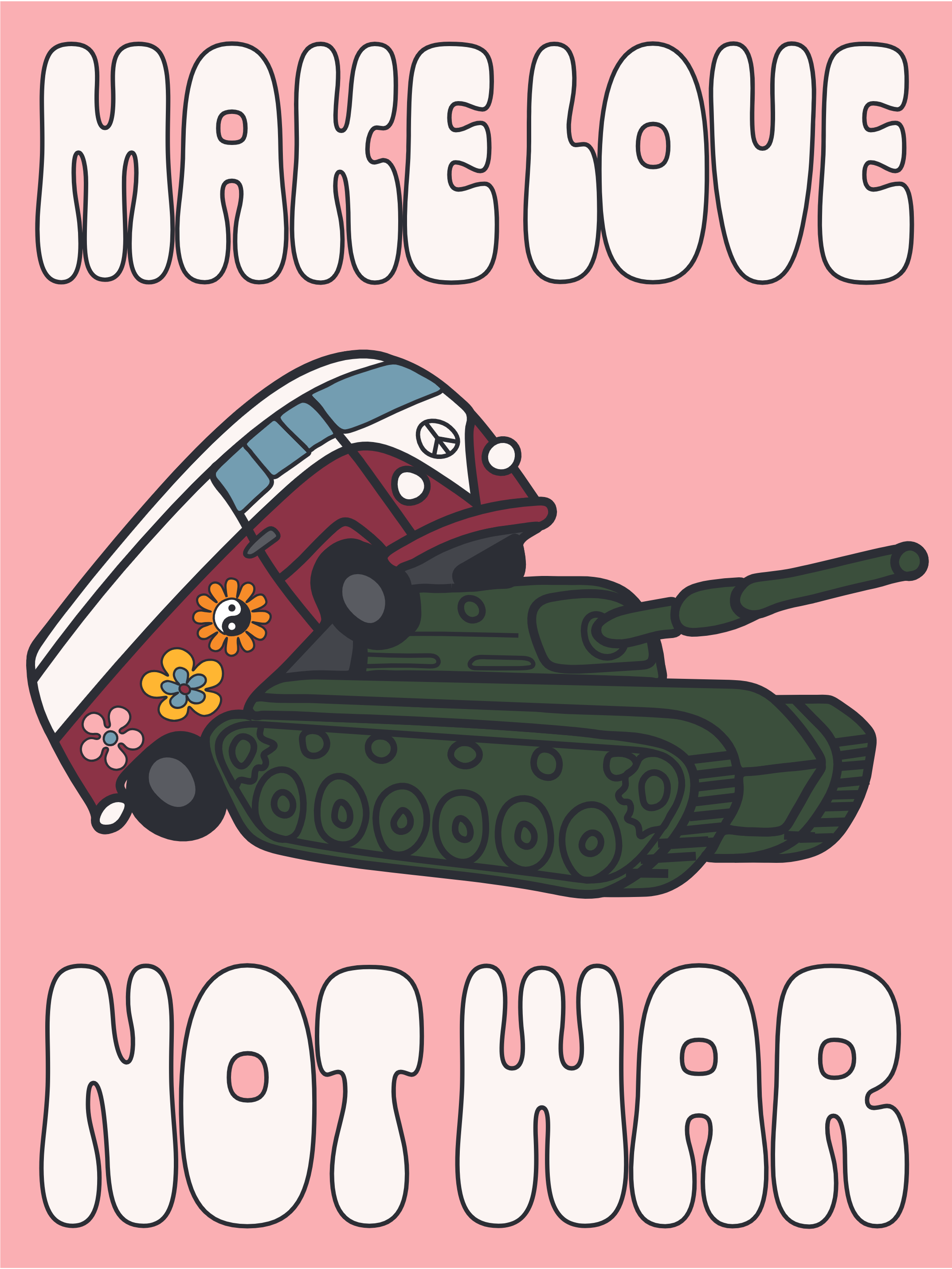 Velcro Label - MAKE LOVE NOT WAR