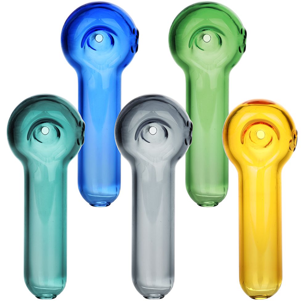 Bright Bubble Glass Spoon Pipe - 3.25" / 5ct