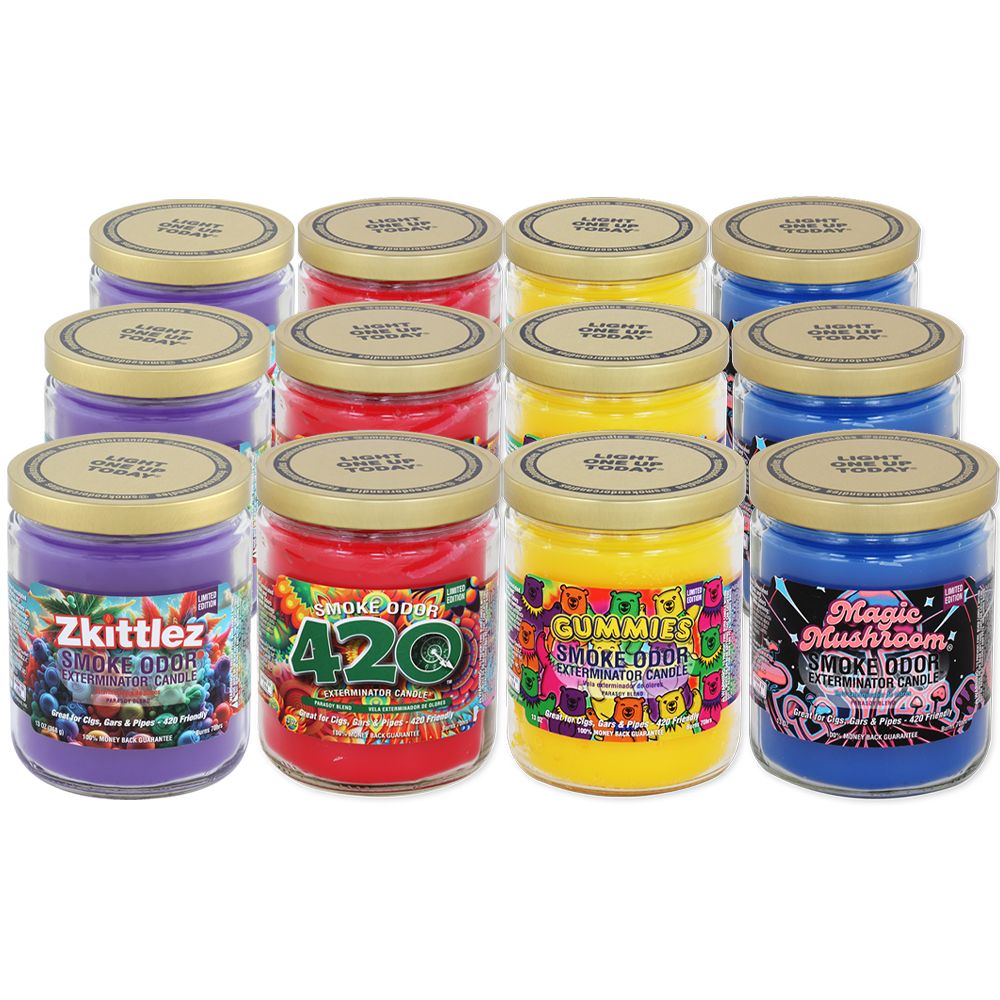 12CT BOX - Smoke Odor Exterminator Candles - Ultimate 420 Assortment 2025 / 13oz