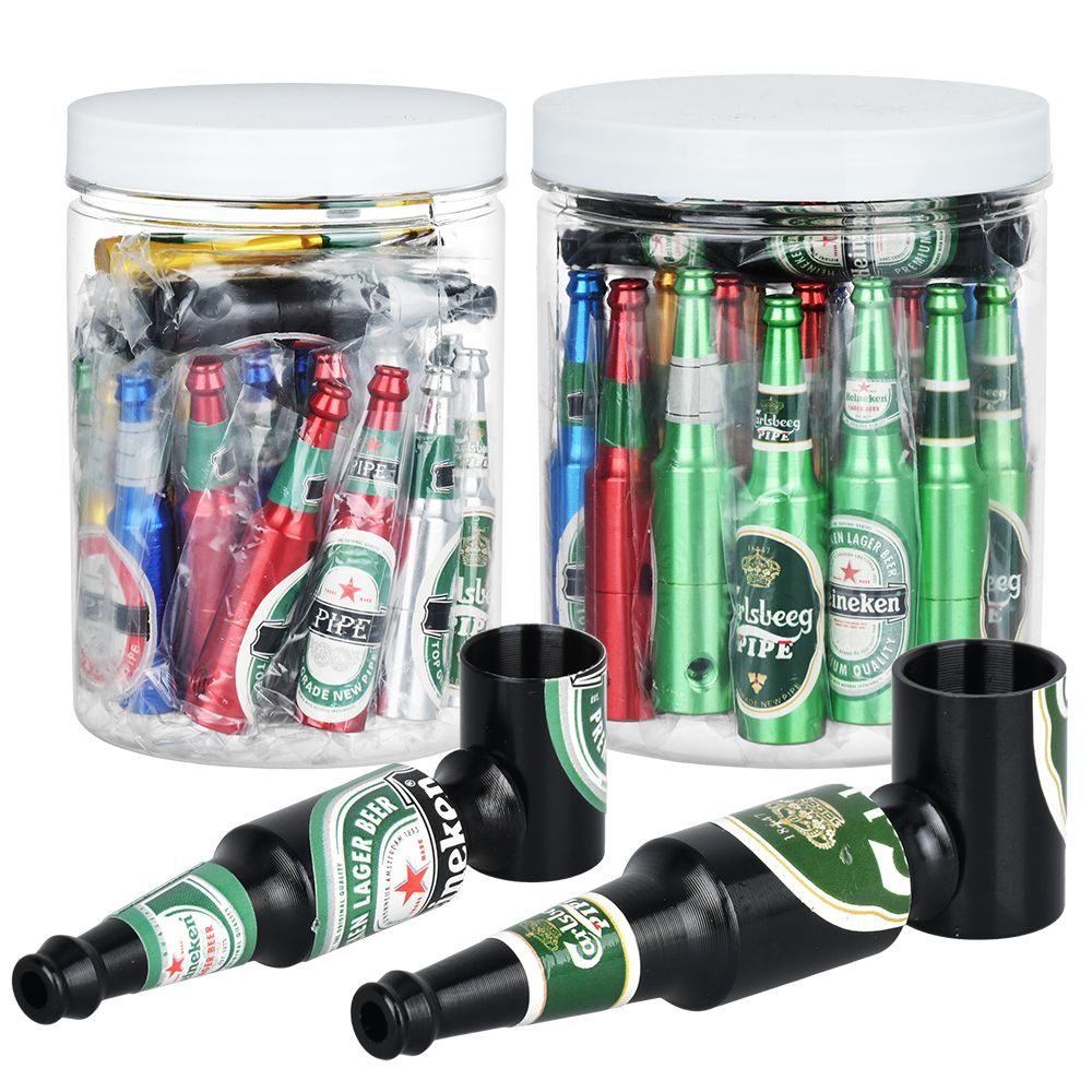 Beer Bottle Aluminum Hand Pipe |30ct