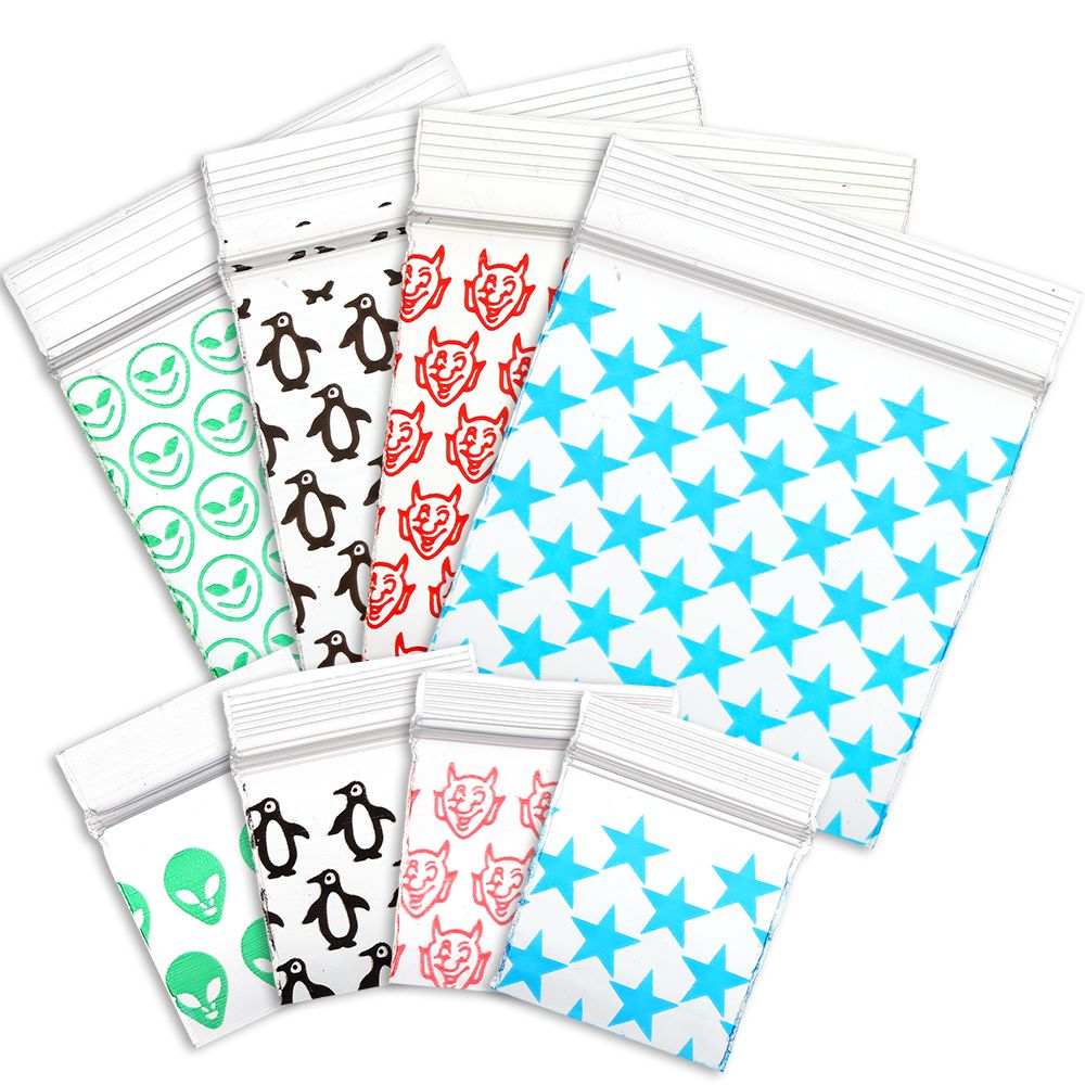 Designer Recloseable Zip Top Plastic Bags | 1000ct Bundle