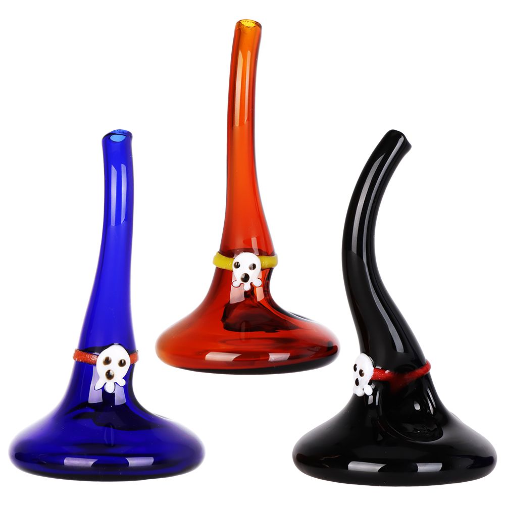 Witch's Hat Glass Hand Pipe - 4" / Colors Vary