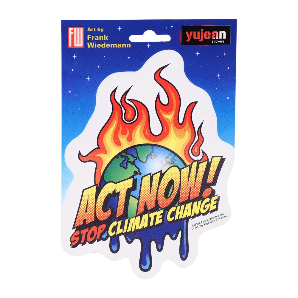 Frank Weidemann Act Now! Stop Climate Change Die-Cut Sticker by Yujean