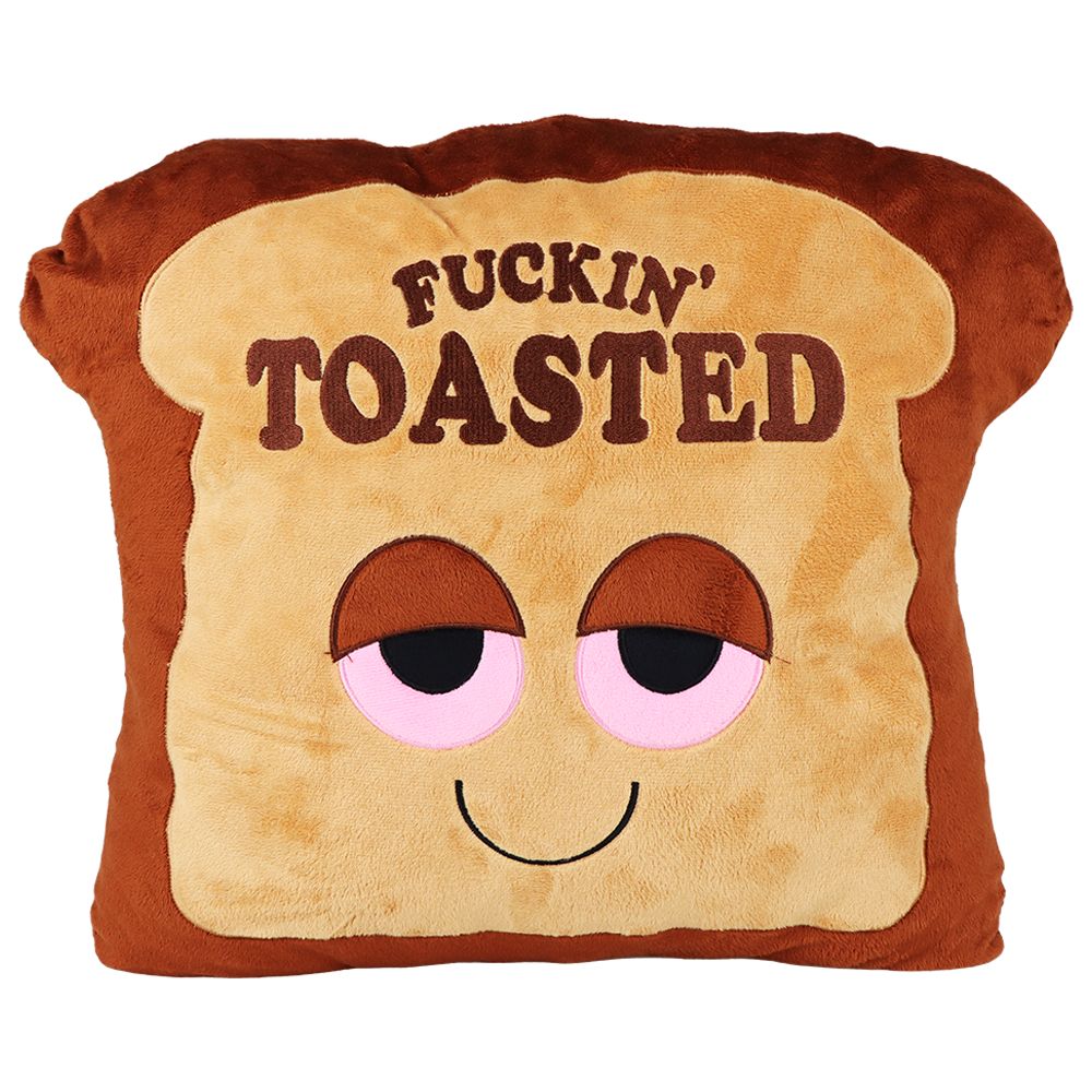 Fuckin' Toasted Plush Pillow - 15.5" x 13"