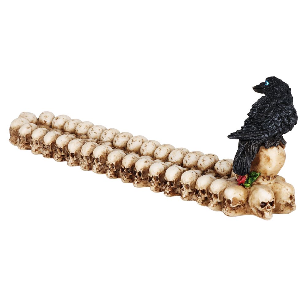 Raven Polyresin Incense Burner - 11"
