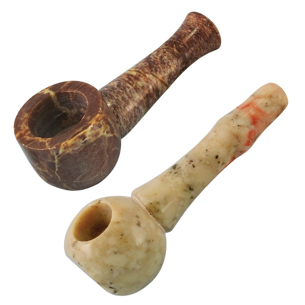 Round Small Stone Pipe - 3" / 6pcs