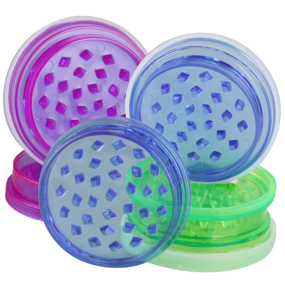 Acrylic 2pc Grinder w/ Storage - 2.5"