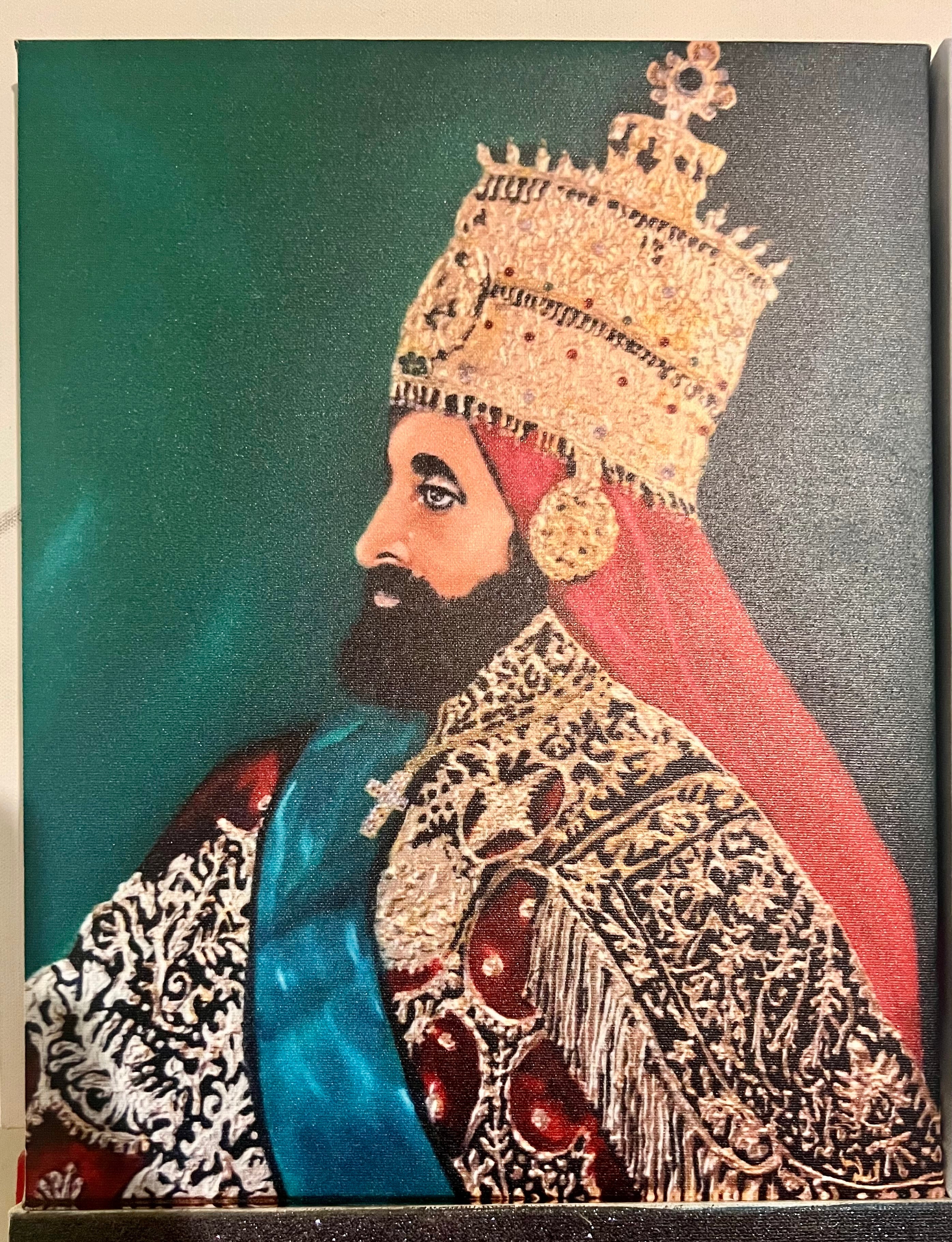 Ripkitty x Fawaz Arts - Haile Selassie Coronation Canvas Wrap (14"x11")