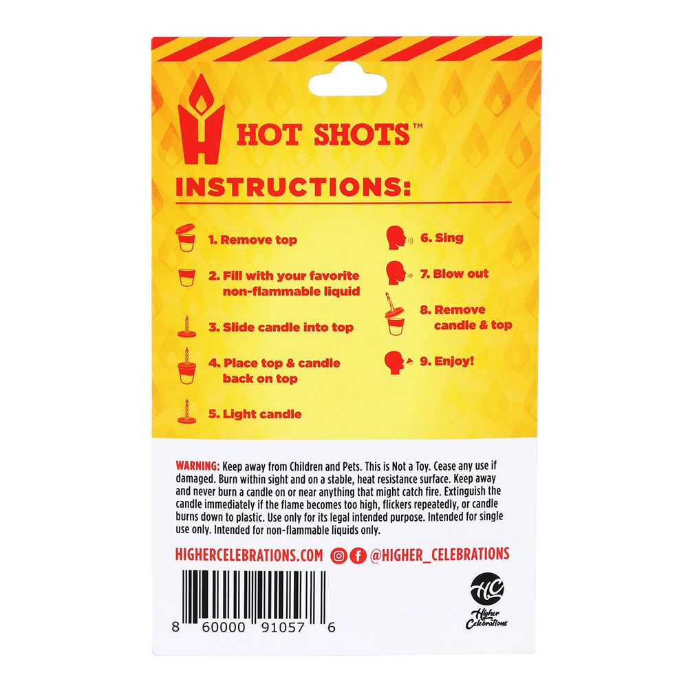 Hot Shots Birthday Candle Shot Glass - 2oz