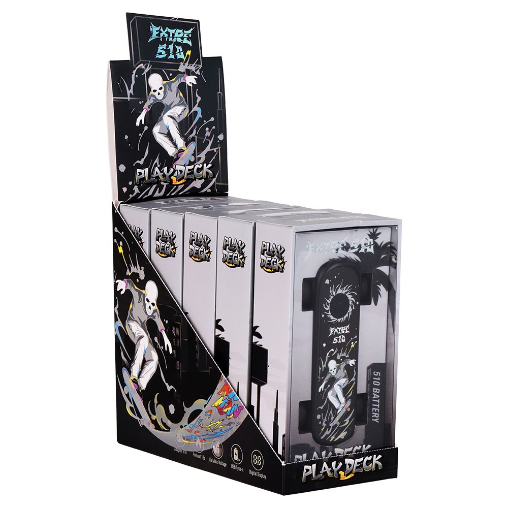 Extre 510 Play Deck Skateboard Vape Battery | 500mAh | 5ct Display