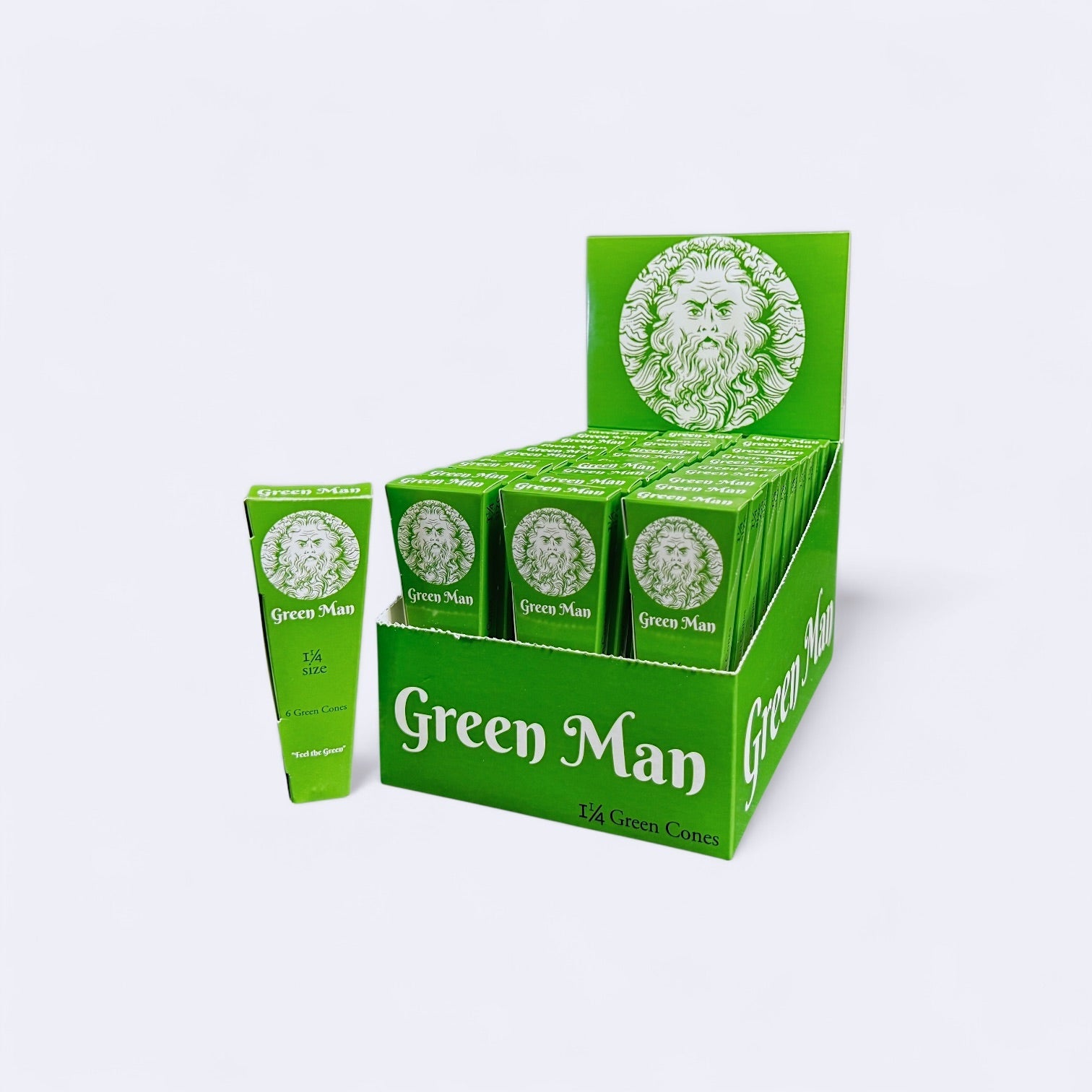Green Man Green Rice Paper Cones Box