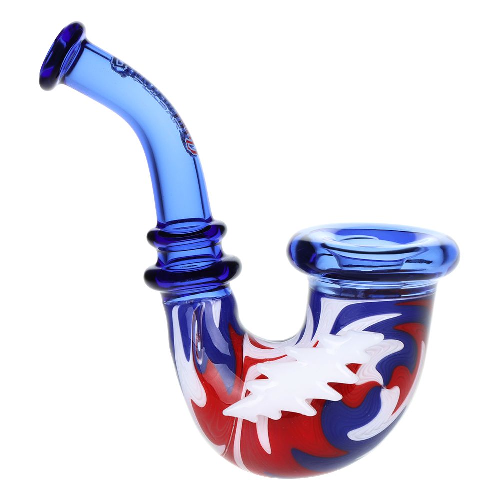 Grateful Dead x Pulsar Bolt Handle Wig Wag Glass Sherlock Pipe - 5"