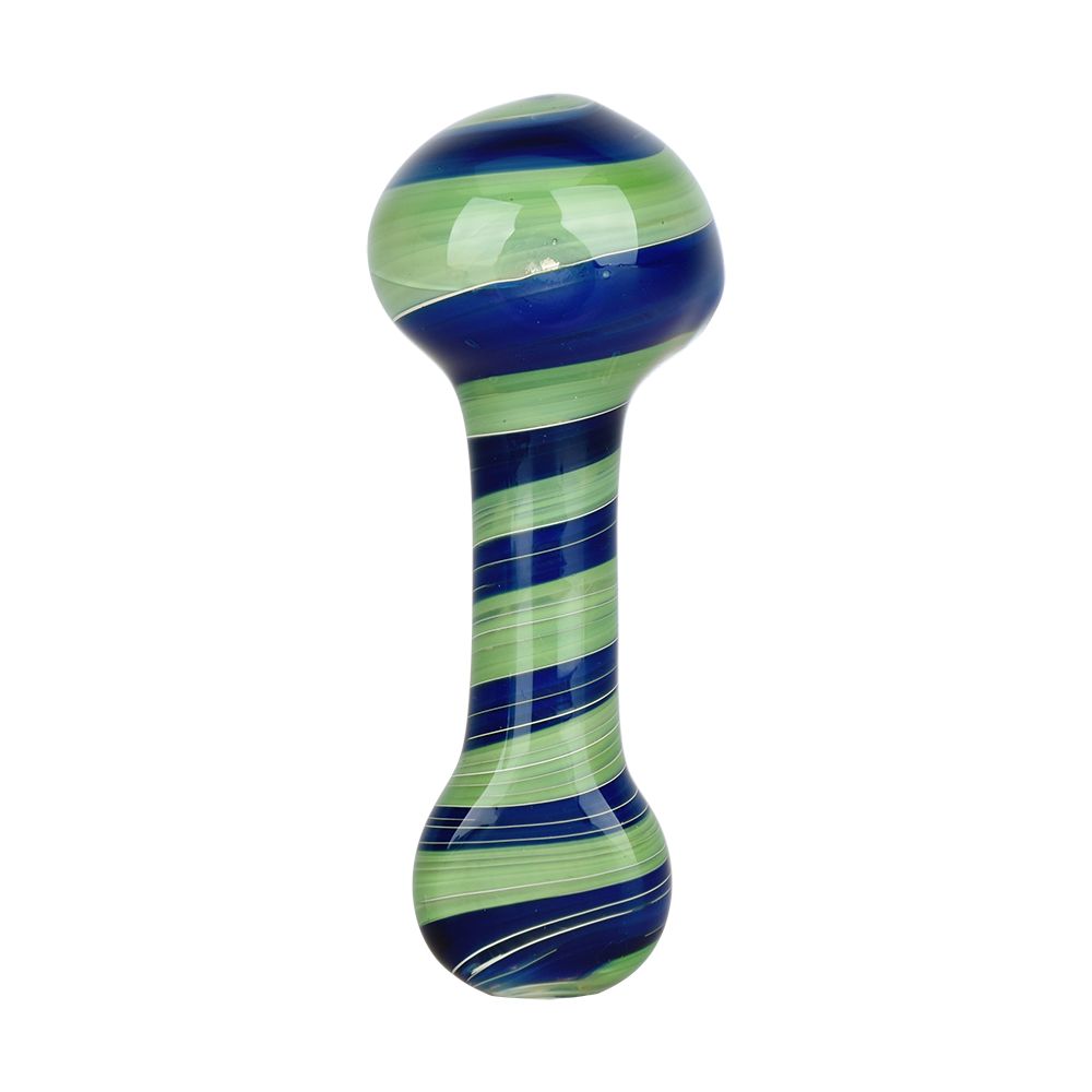Retro Swirl Glass Spoon Pipe - 4.75" / Colors Vary