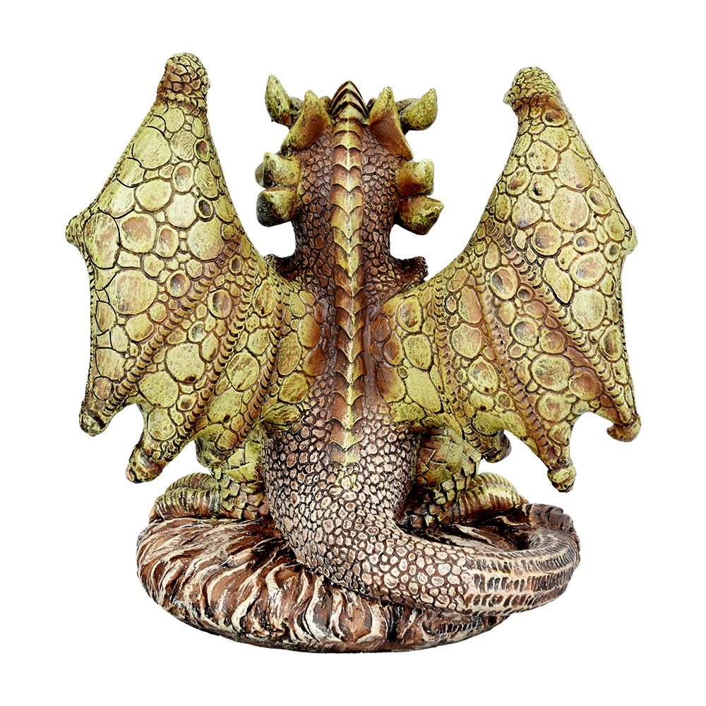 Rascally Dragon Decorative Polyresin Votive Candle Holder Figurine - 6.5"