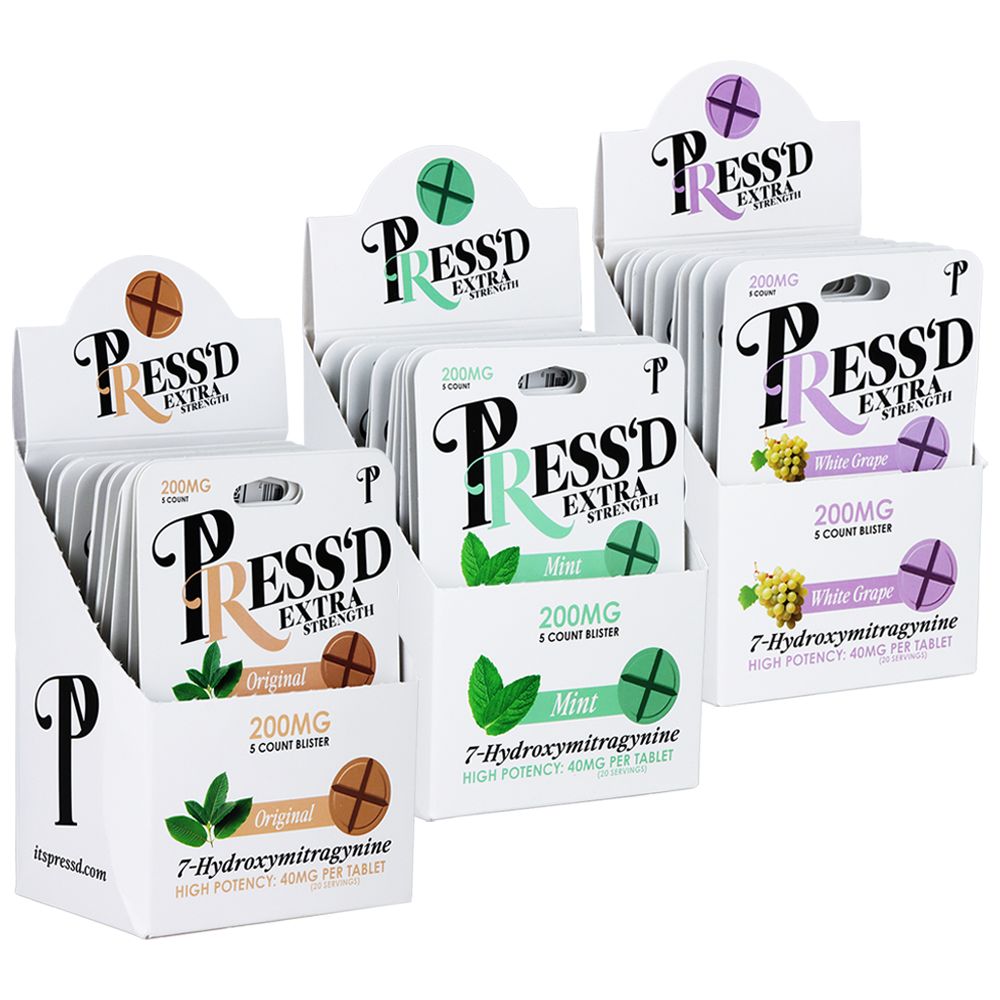 Press'd Extra Strength 7-Hydroxymitragynine Tablets | 200mg