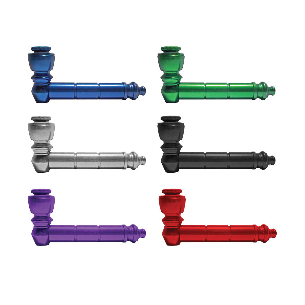 Aluminum Pipe w/ Lid - Colors Vary 3.25"