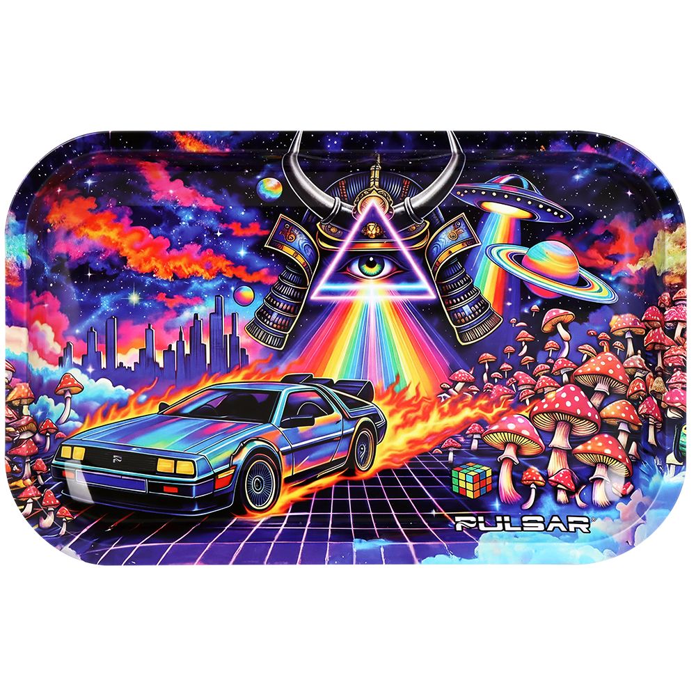Pulsar Metal Rolling Tray - Flux Capacitation / 11"x7"