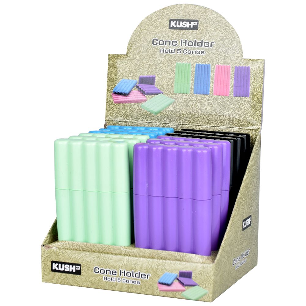 Kush RX Solid Color Five Cone Storage Case 12ct