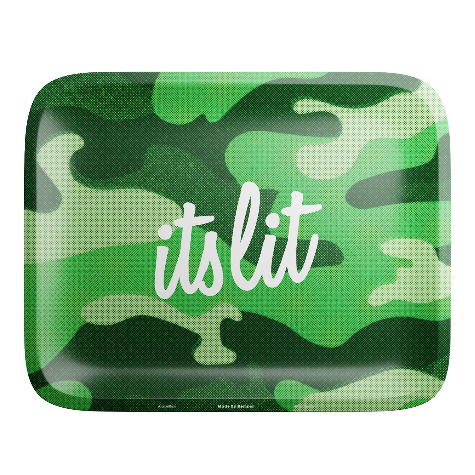 HEMPER - It's Lit Light Green Camo Rolling Tray