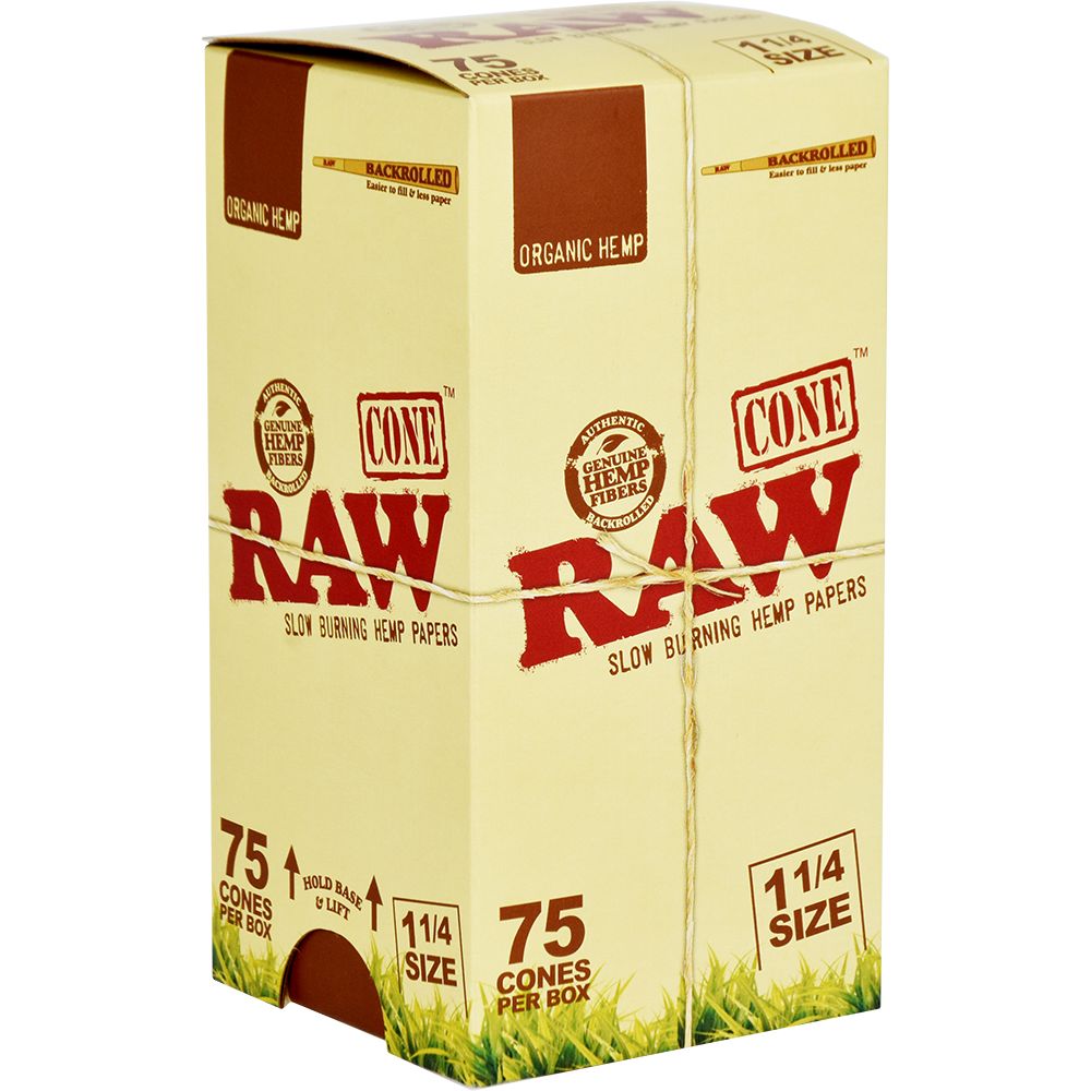 RAW Organic Hemp Cones - 1 1/4" 75pcs
