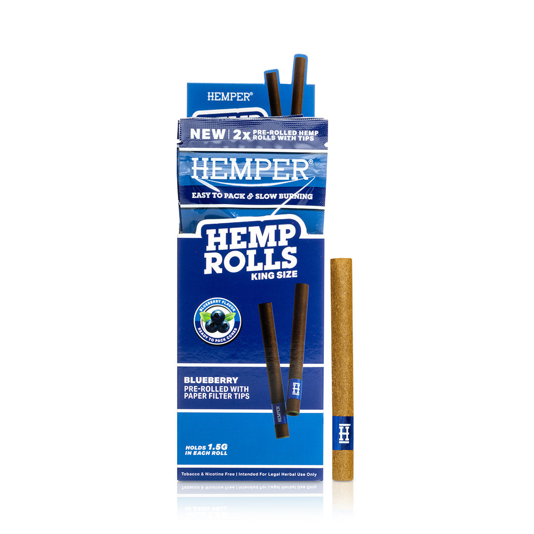 Pre-Rolled King Size Paper Tip Hemp Rolls | 2PK