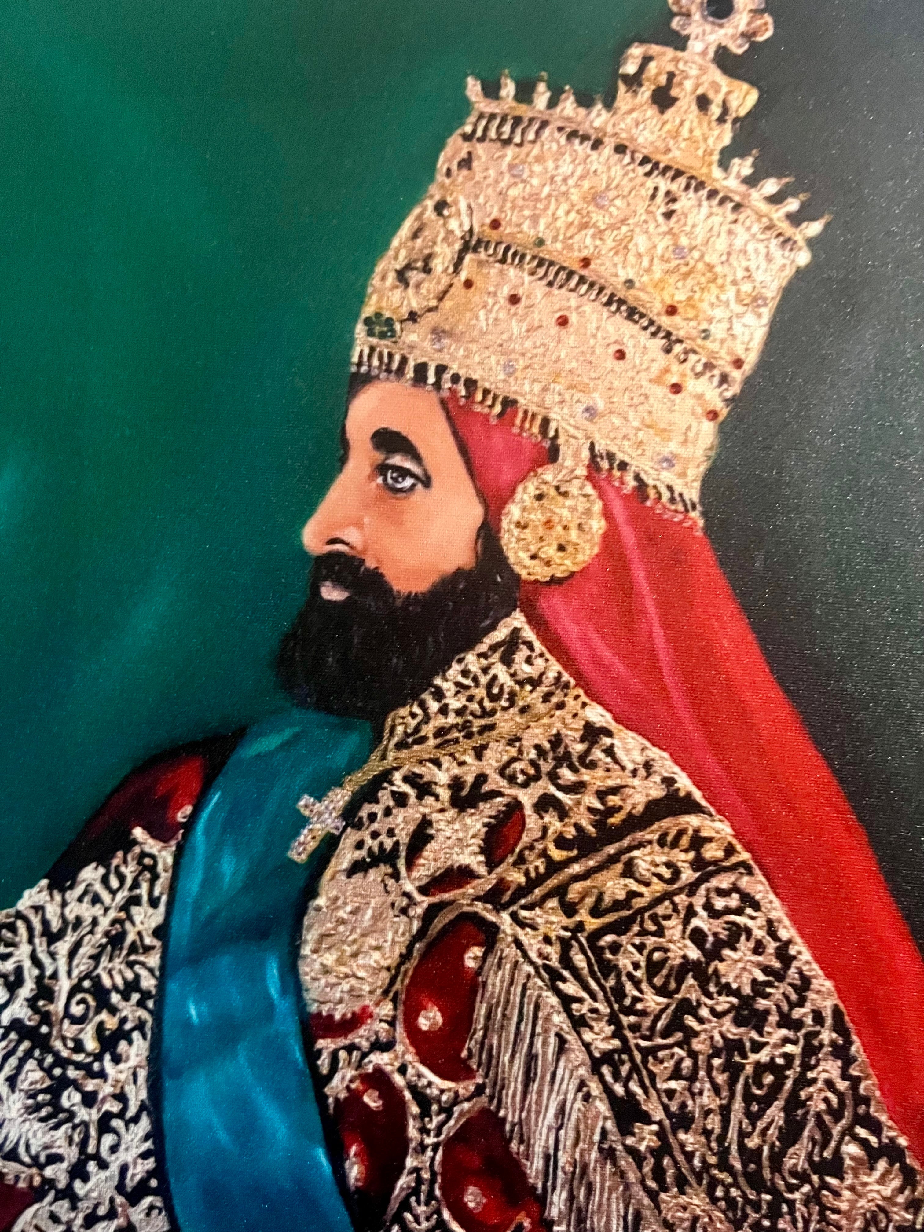Ripkitty x Fawaz Arts - Haile Selassie Coronation Canvas Wrap (14"x11")