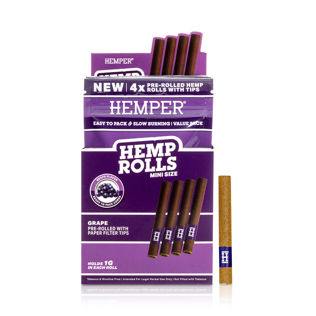 Pre-Rolled Mini Size Paper Tip Hemp Rolls | 4PK
