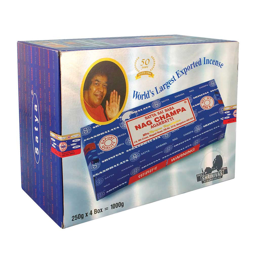Satya Nag Champa 250g Incense Sticks 4 pk