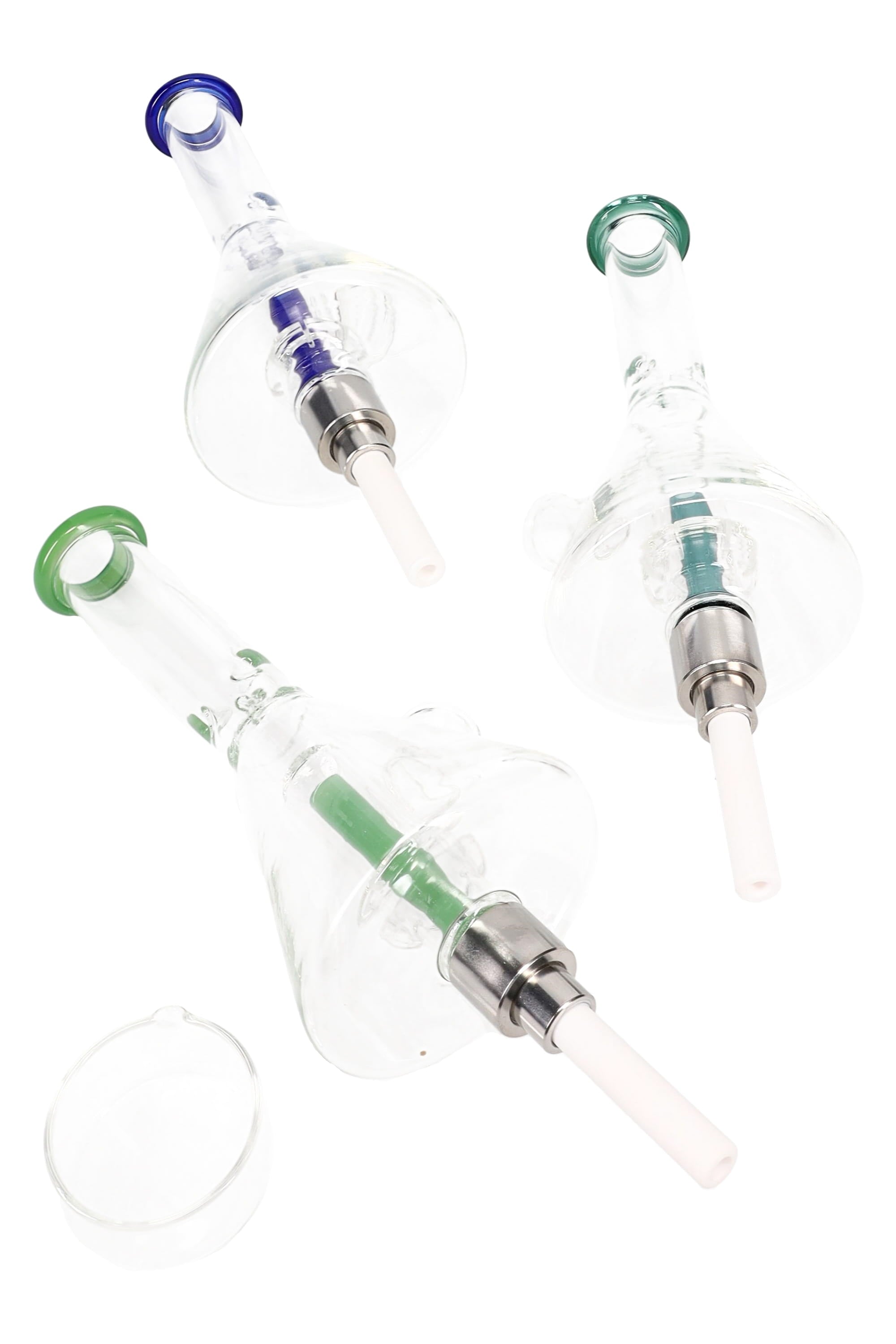 Glass Beaker Dab Straw Kit “Beaker Sipper” – 6.5″ – Ceramic Tip – Assorted