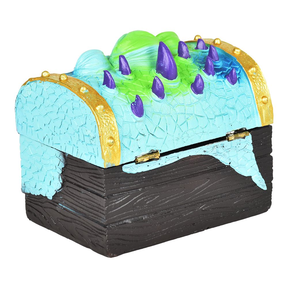 Monster Polyresin Box with Gaming Dice - 3.8" x 3.6"