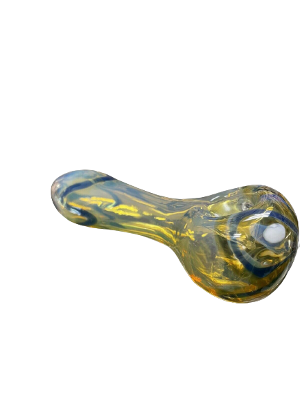 3.5” Blue & Yellow Glass Hand Pipe (1 Pc)