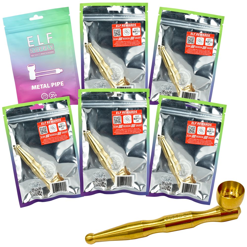 ELF Supply Metal Hand Pipe - 4" 6ct