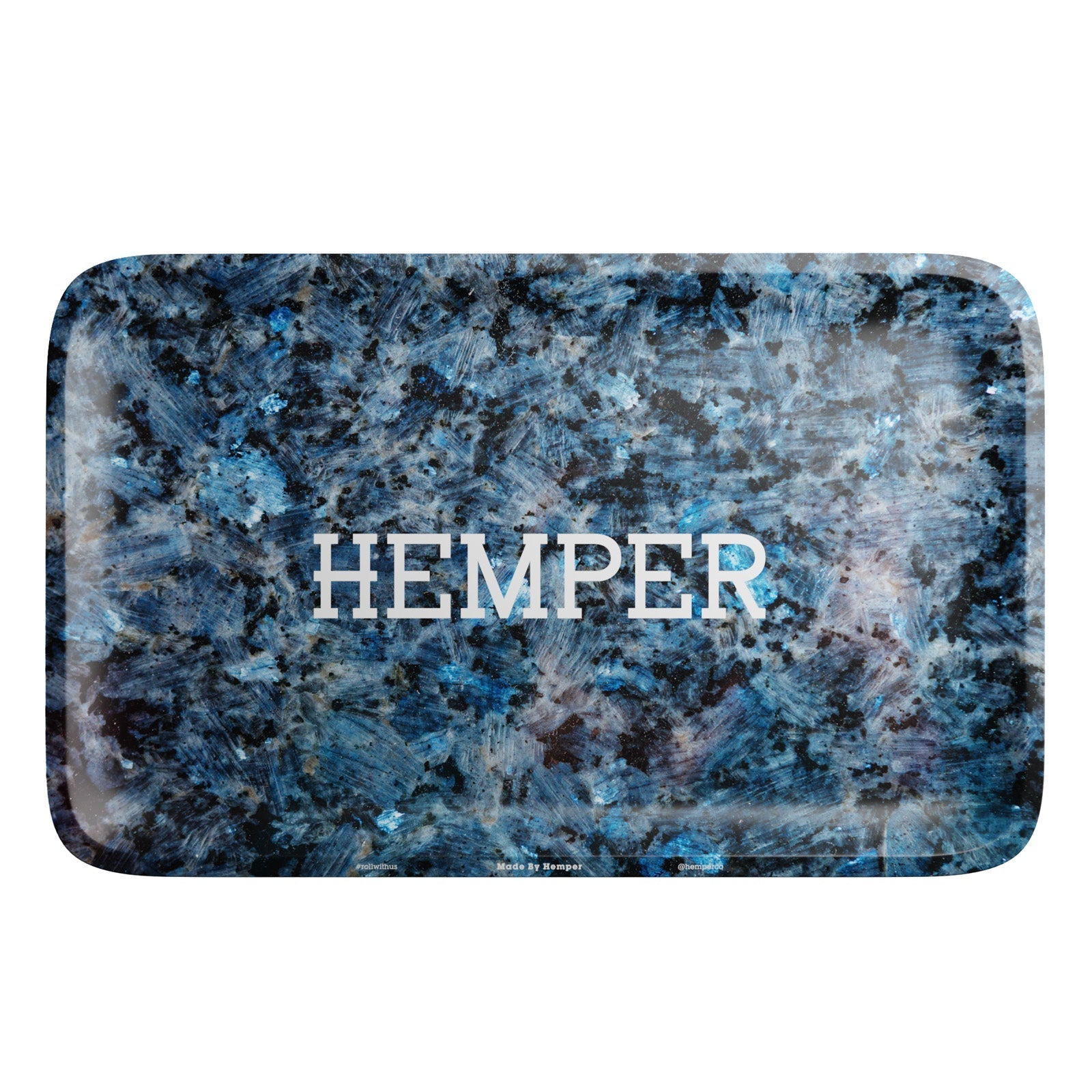 HEMPER - Luxe Marble Black/Blue Rolling Tray
