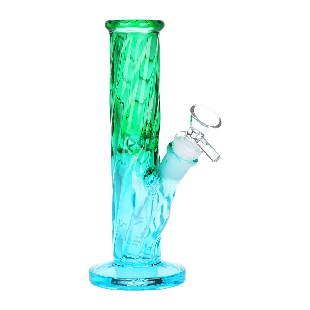 SeshGear Twist Ombre Straight Tube Glass Water Pipe | 7.75" | 14mm F