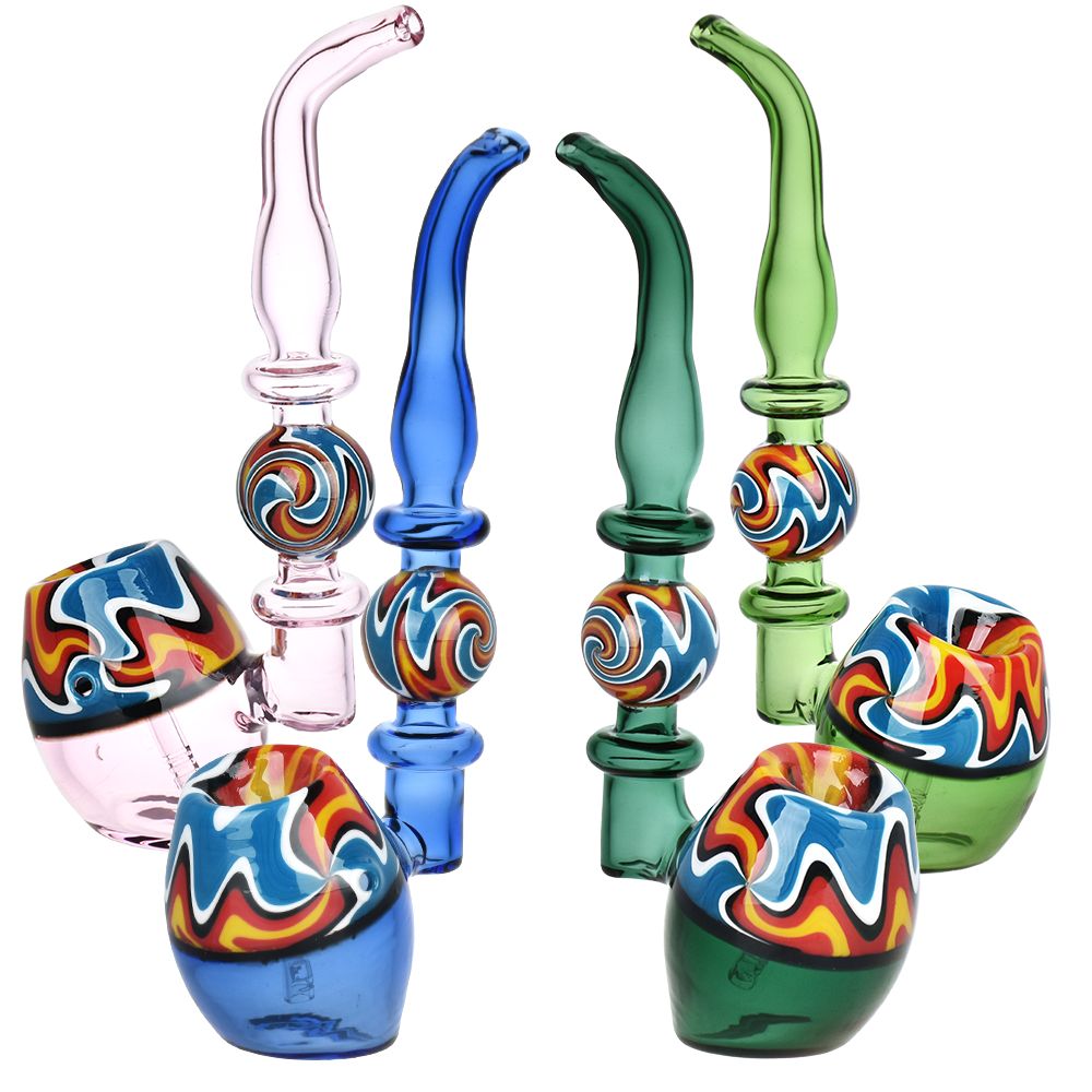 Wig Wag Straight Sherlock Glass Bubbler - 7" 2ct