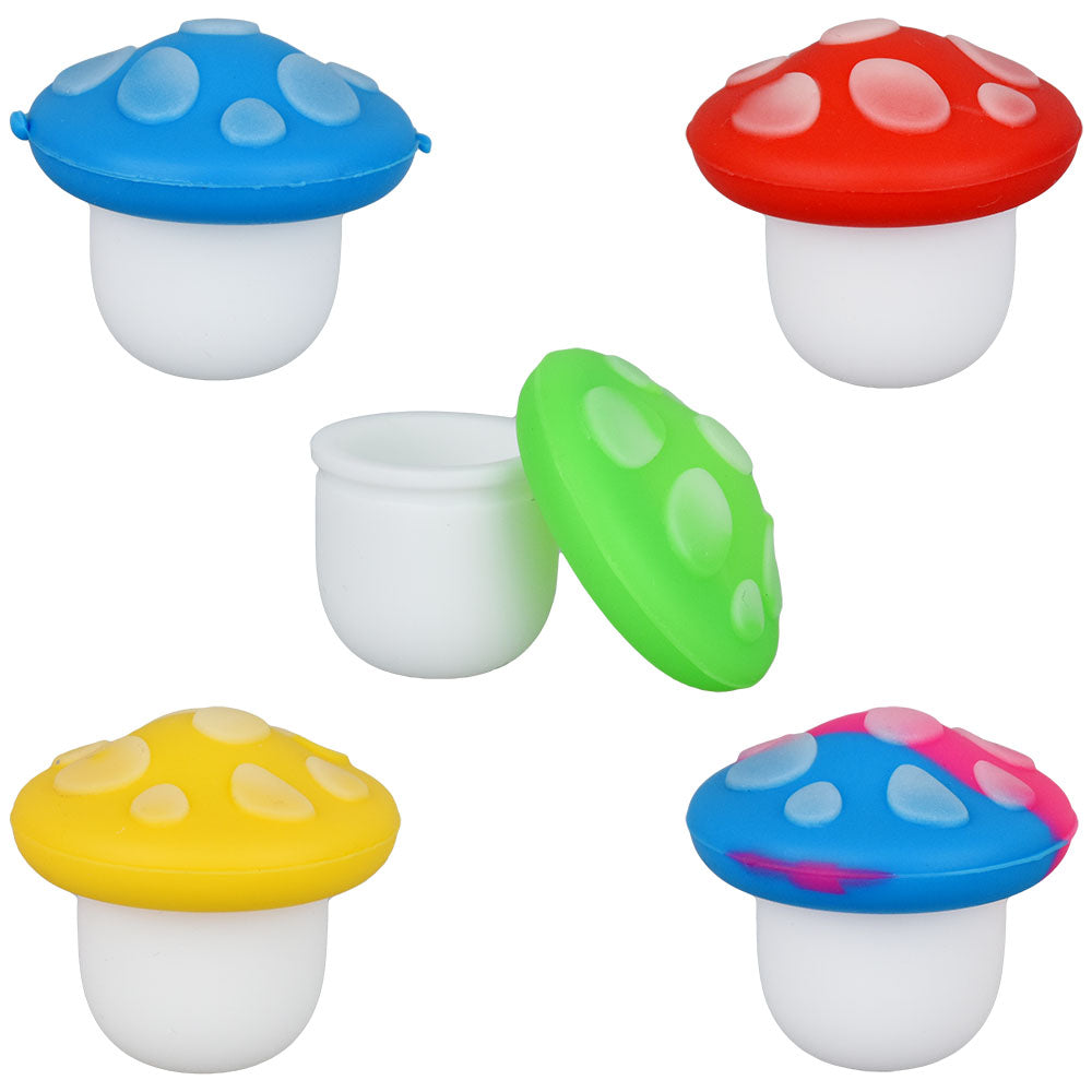 Glow in Dark Mushroom Silicone Concentrate Container-5ml/10pcs
