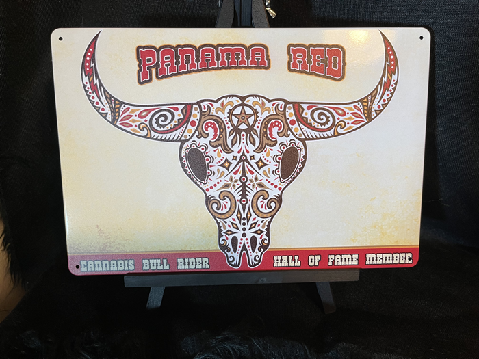 Panama Red Strain Art 8" x 12" Decorative Aluminum Sign