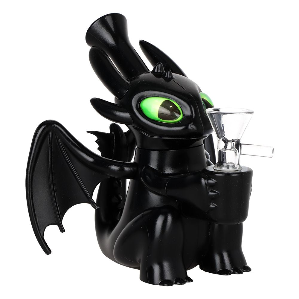 Baby Dragon Silicone Water Pipe w Glass Bowl - 5.25" / 14mm F