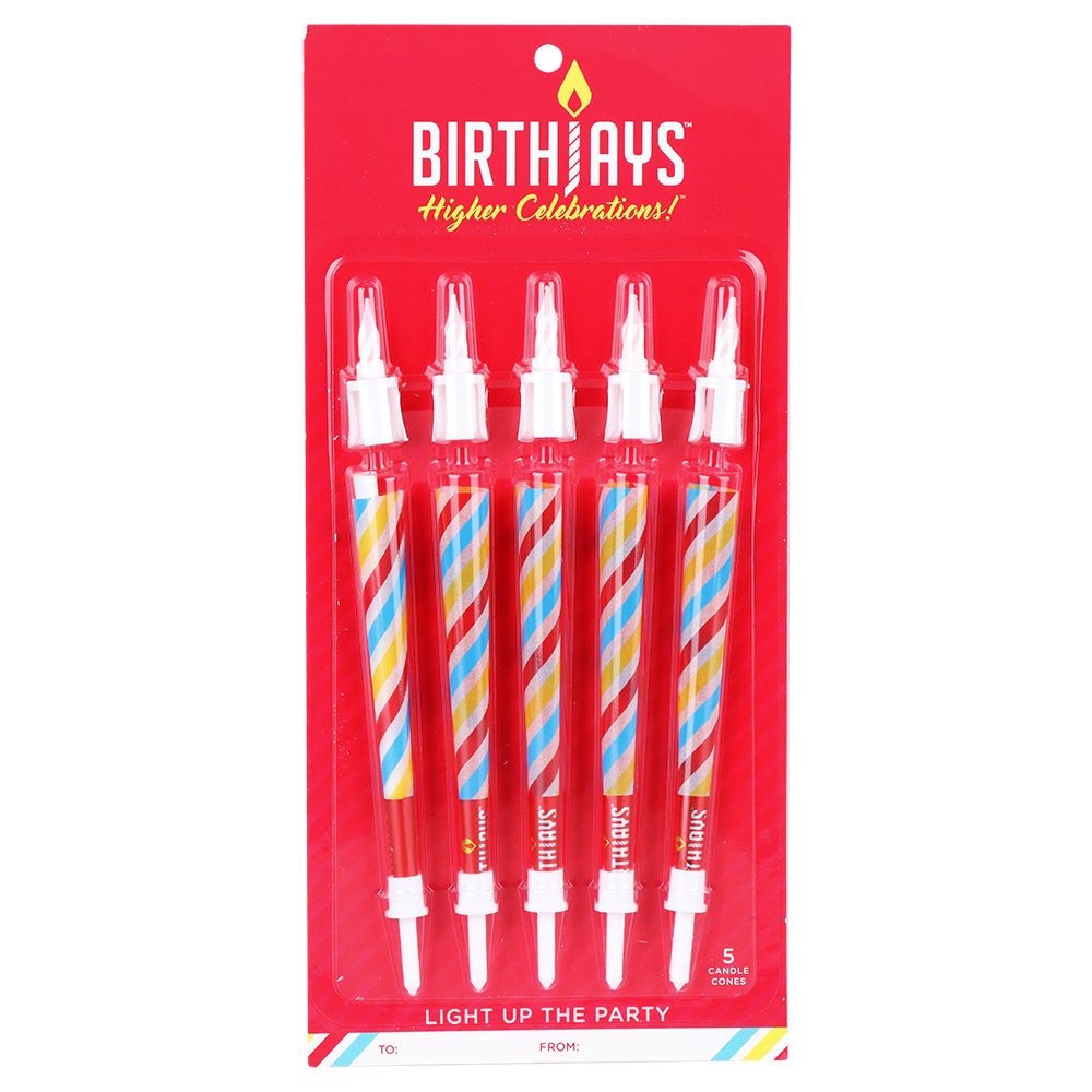 5PC PACK - BirthJays Birthday Pre-Roll Candle Cones - King Size