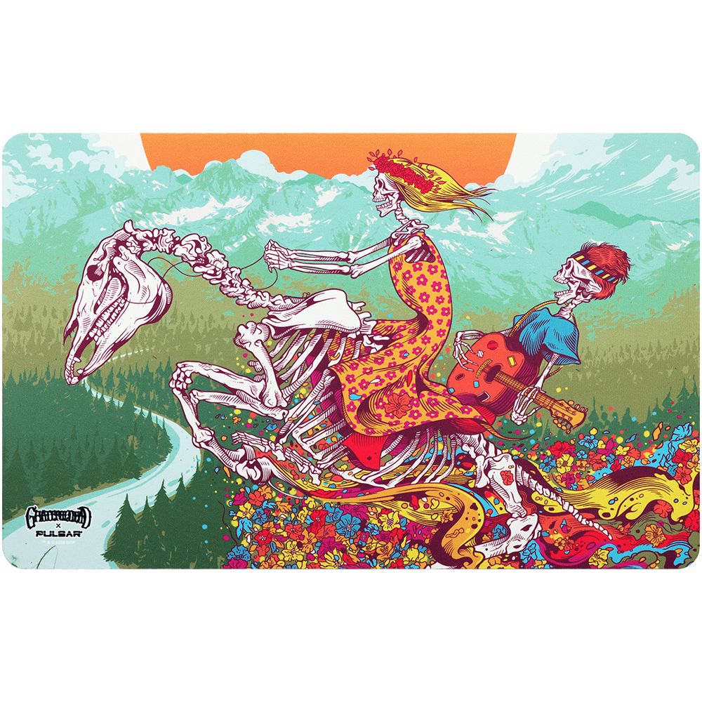 Grateful Dead x Pulsar DabPadz Fabric Top Dab Mat - Dead Horse / 16"x10"