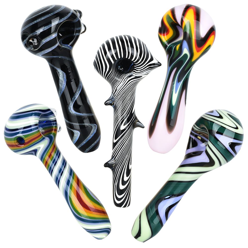 Mixed Illusions Assortment Glass Spoon Pipes - 4.5" 10ct