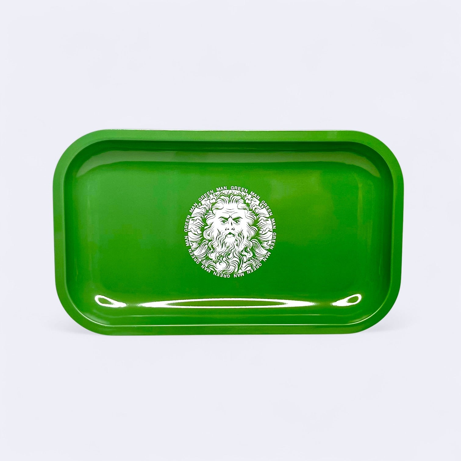 Green Man Metal Rolling Tray, 11.25” x 7.25”