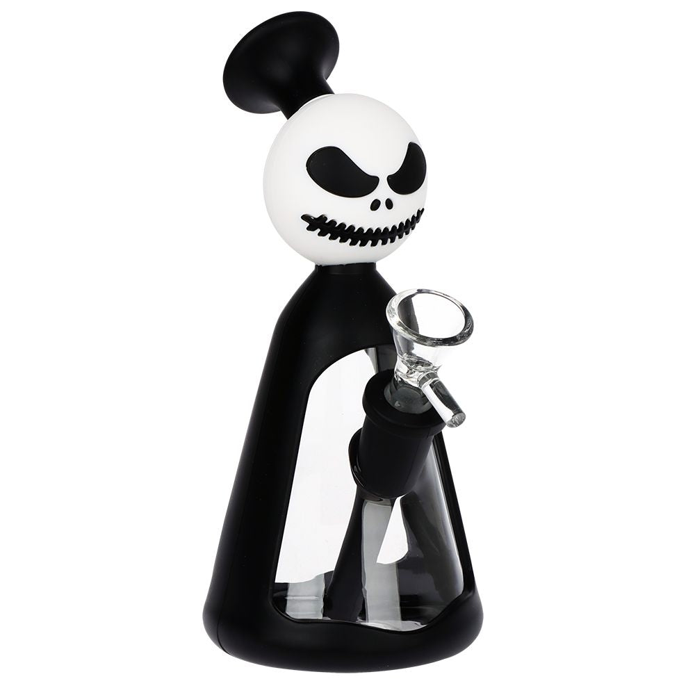 Nightmarish Silicone on Glass Water Pipe - 7.25" / 14mm F