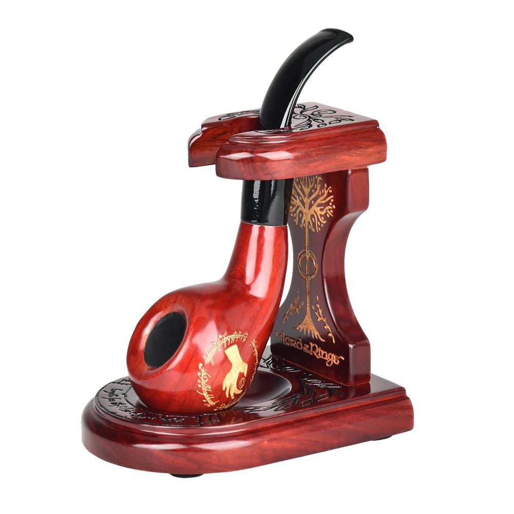 Pulsar Shire Pipes x LoTR MY PRECIOUS Pipe & MIDDLE-EARTH Pipe Stand Bundle - 5.5"