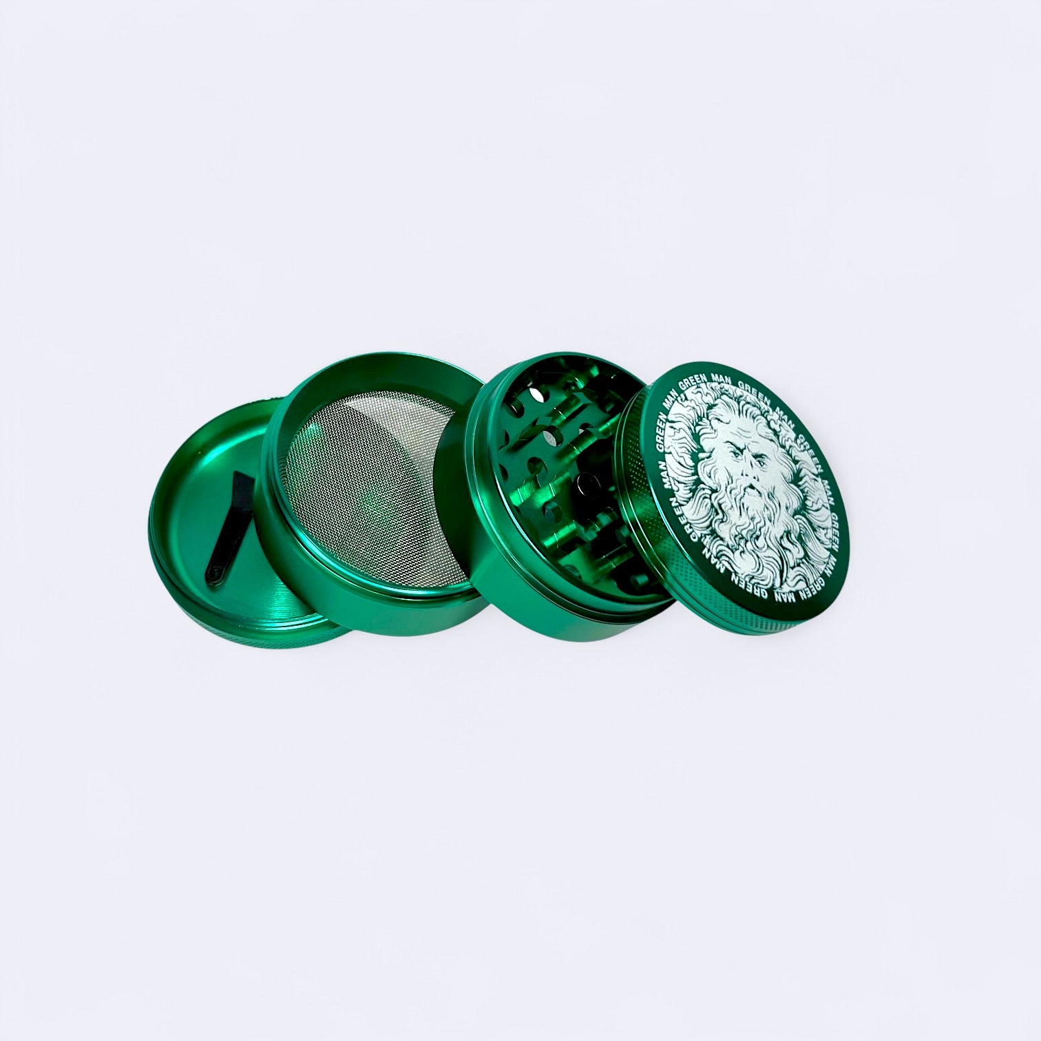 Green Man Green Aluminum 4-Piece Grinder, 2.5"