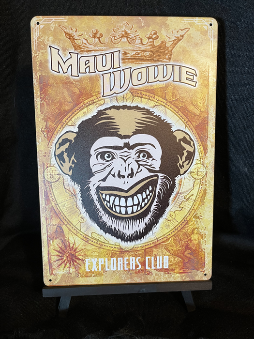 Maui Wowie Monkey in Explorers Club Strain Art 8" x 12" Aluminum Sign
