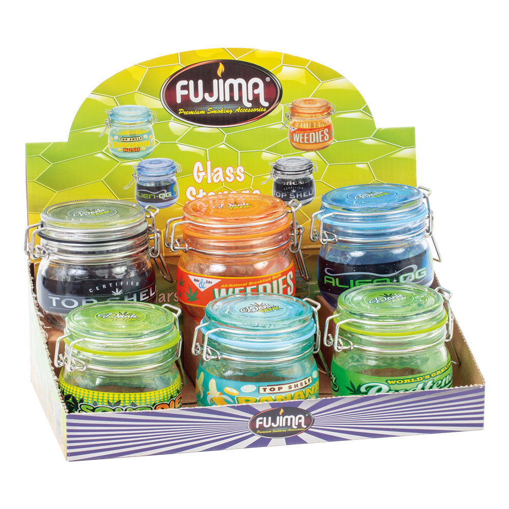Fujima Dank Tank Glass Storage Jars - 2.75"/Asst - 6PC DISP