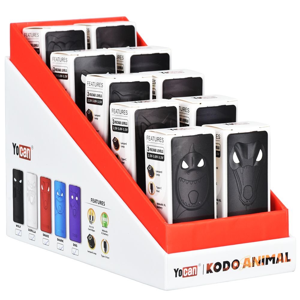 Yocan Kodo Variable Voltage 510 Cart Vape Battery | 900mAh 10ct